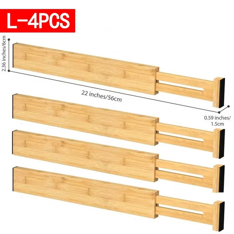 Bamboe Lade-organizer – Uitschuifbare Ladeverdelers (Set) – Image 11