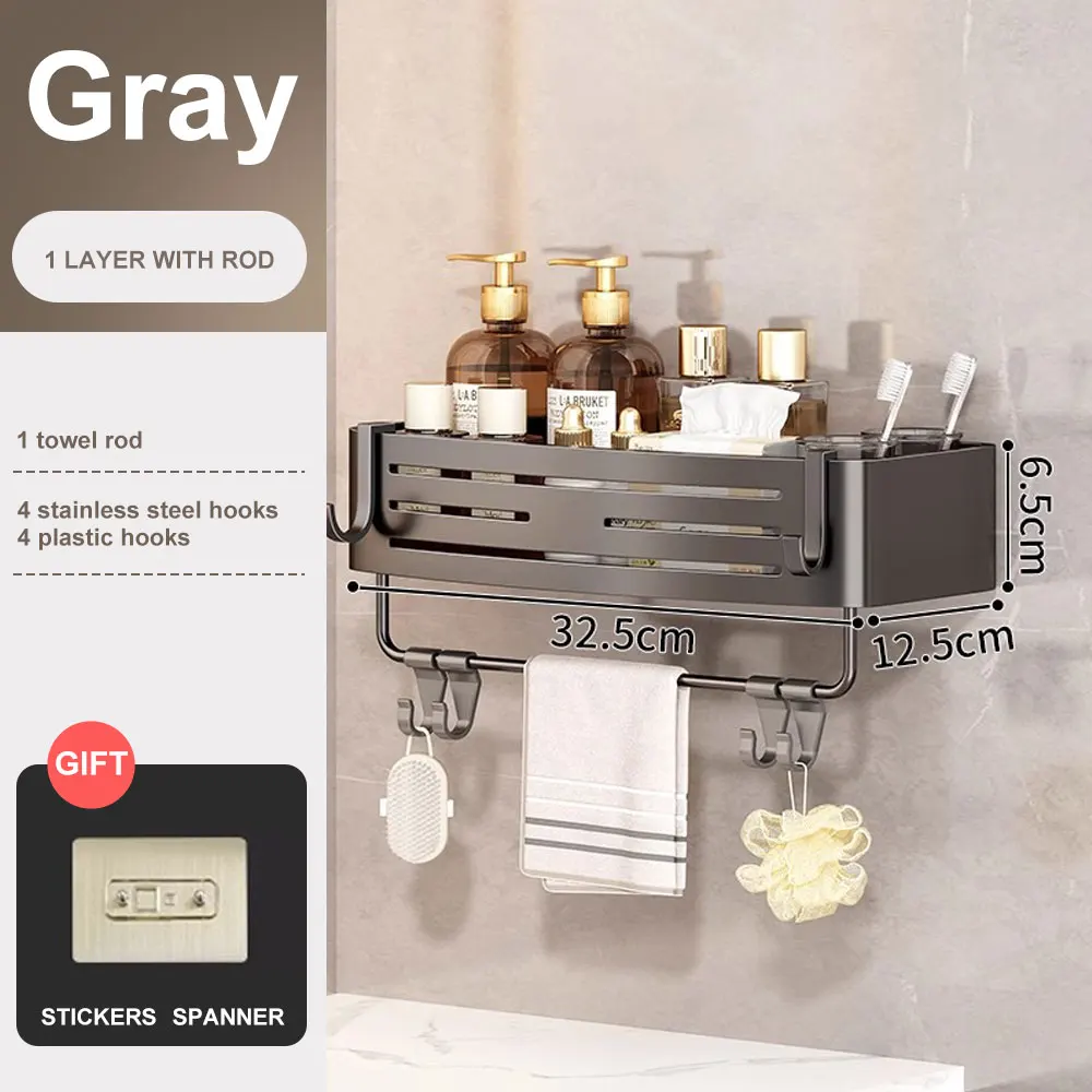 Douche Hoekplank Zonder Boren – Badkamer Organizer met Haak – Image 16