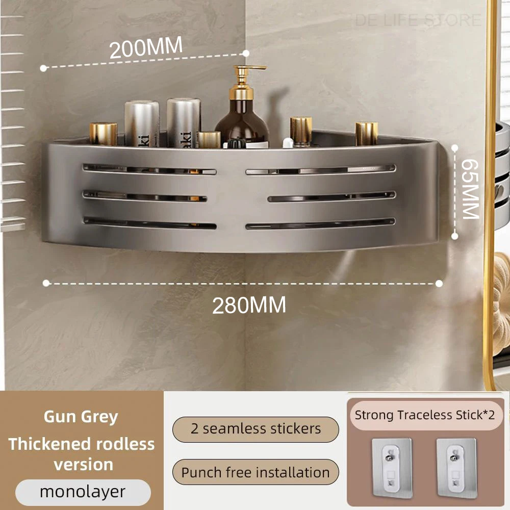 Douche Hoekplank Zonder Boren – Badkamer Organizer met Haak – Image 9