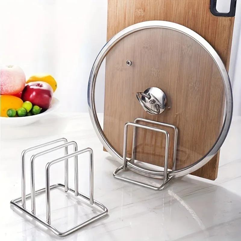 Deksel Organizer RVS – Pandeksel & Snijplank Houder Keuken – Image 4