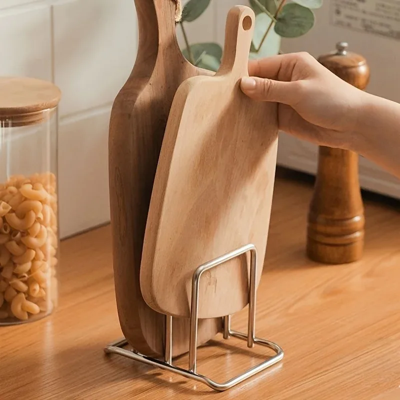 Deksel Organizer RVS – Pandeksel & Snijplank Houder Keuken – Image 2