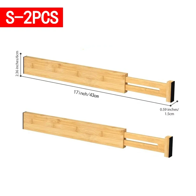 Bamboe Lade-organizer – Uitschuifbare Ladeverdelers (Set) – Image 9