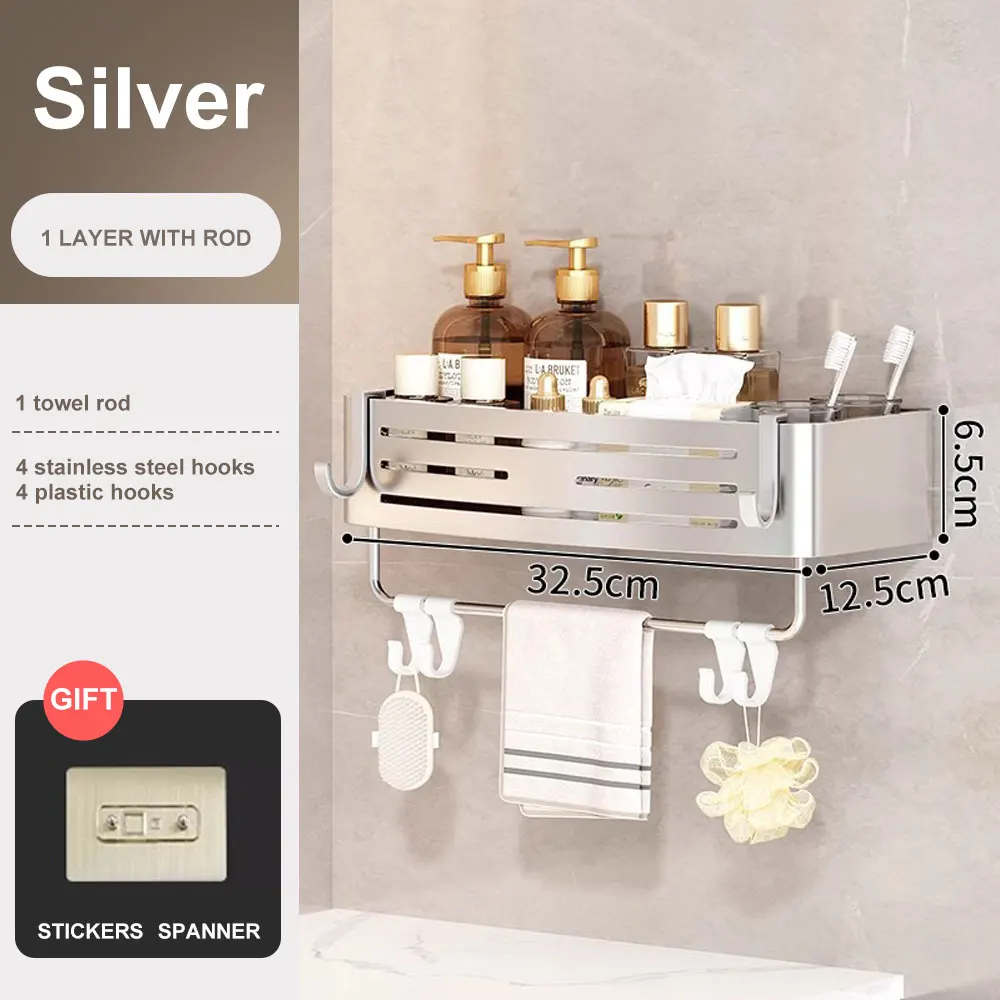 Douche Hoekplank Zonder Boren – Badkamer Organizer met Haak – Image 17