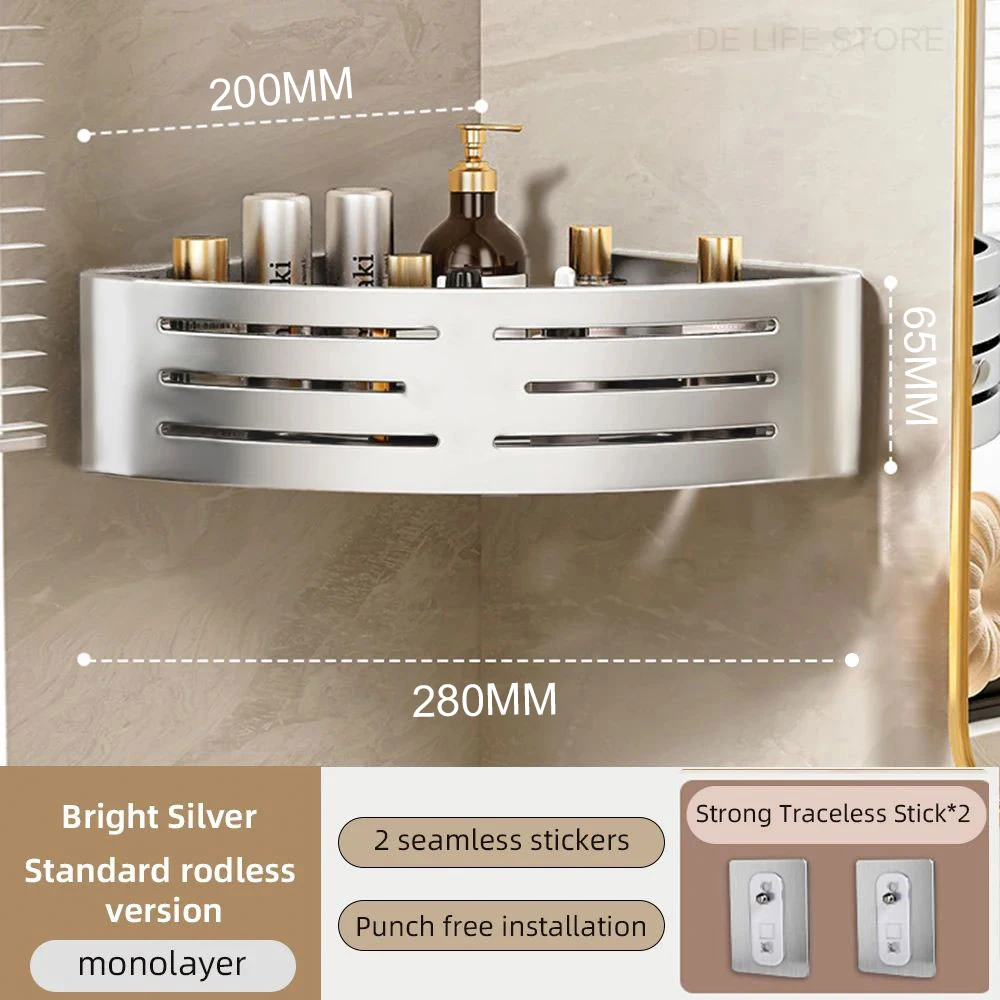 Douche Hoekplank Zonder Boren – Badkamer Organizer met Haak – Image 10