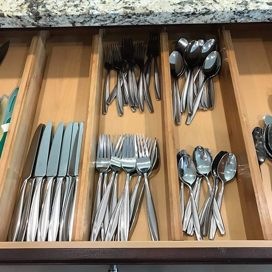 Bamboe Lade-organizer – Uitschuifbare Ladeverdelers (Set) – Image 6