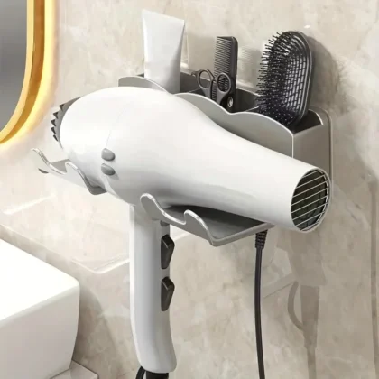 Föhnhouder Zonder Boren – Wandrek voor Badkamer
