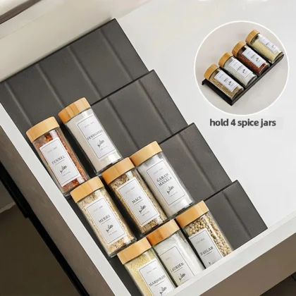 Kruidenrek Lade 4 Niveaus – Verstelbare Kruiden Organizer